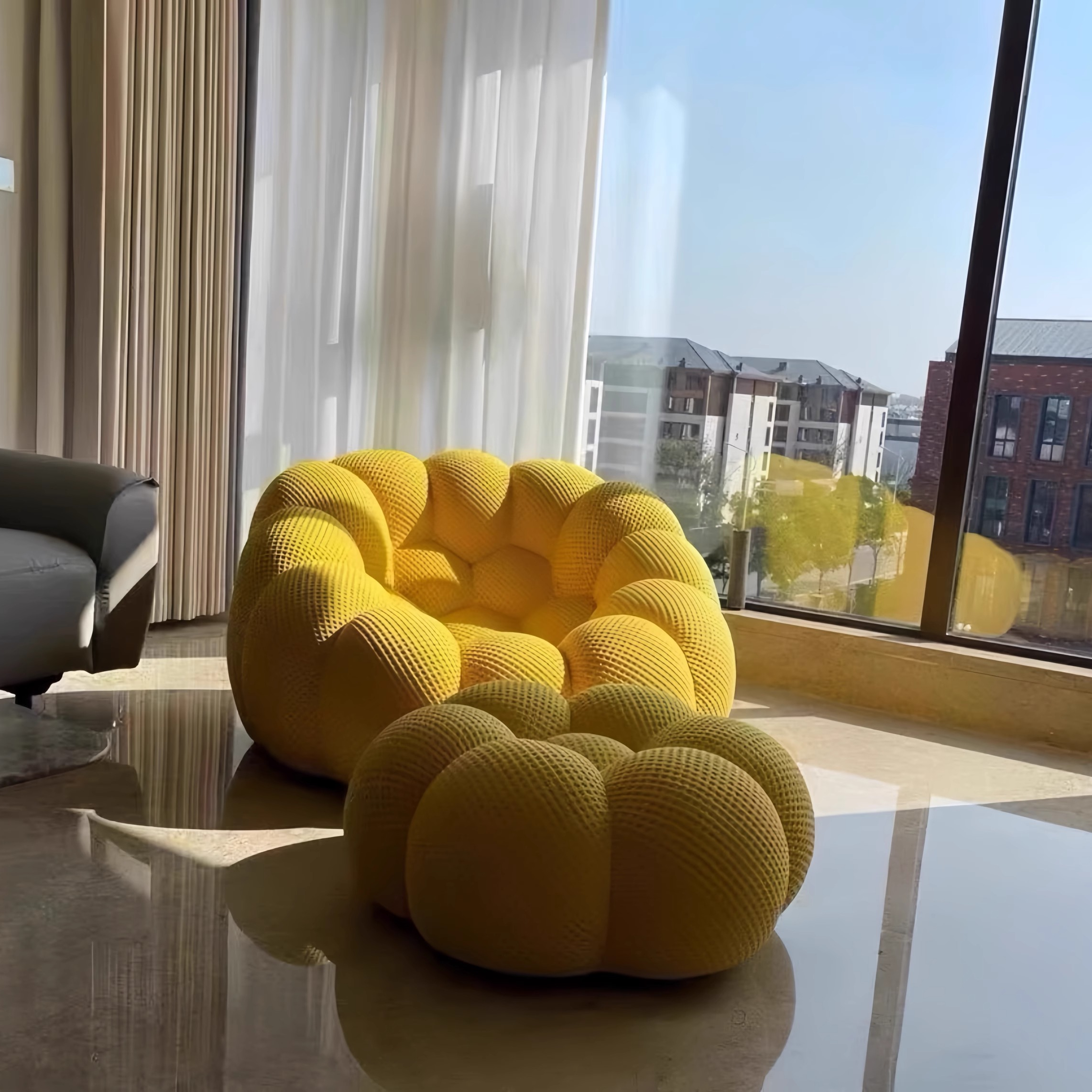 意大利设计师罗奇堡足球泡泡沙发椅客厅贝壳沙发单人休闲懒人躺椅
