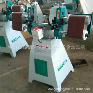 MM2415海绵轮砂光机卧式 双头抛光机木工砂带机异形抛光打磨机