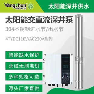 工厂供货交直流太阳能水泵光伏深井泵AC220VDC110V自动切换潜水泵