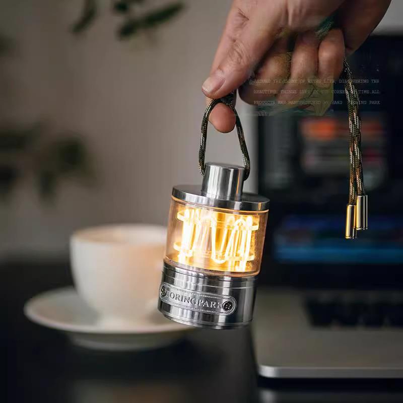 心跳砝码户外露营装饰氛围台灯手提充电便携小夜灯卧室床头书桌灯