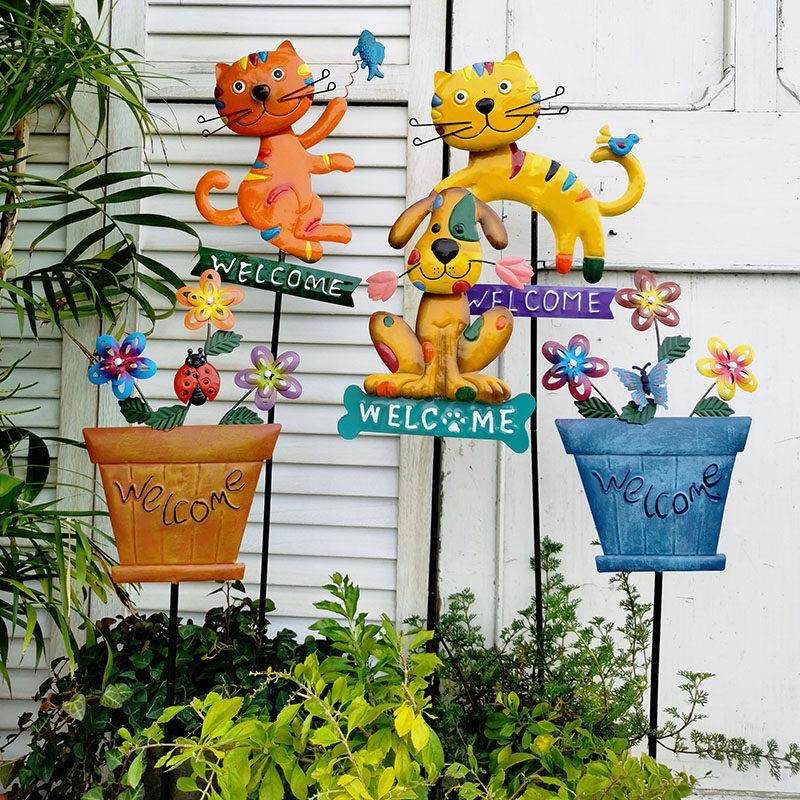 户外铁艺花插牌一楼花园装饰摆件民宿露天阳台布置网红庭院造景,家居饰品,户外/庭院摆件,淘宝优惠券,粉丝福利购,淘宝优惠卷