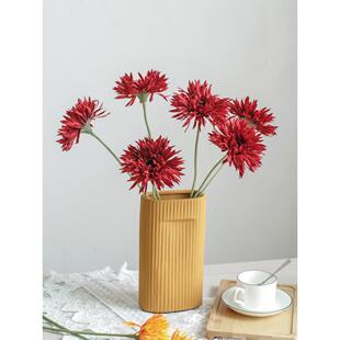 非洲菊芙蓉花人造花束客厅桌子假花装饰品雏菊丝花装饰插花