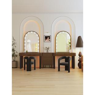 影楼工作室化妆镜台带灯美容院专用梳妆台婚纱店工作室带灯化妆镜