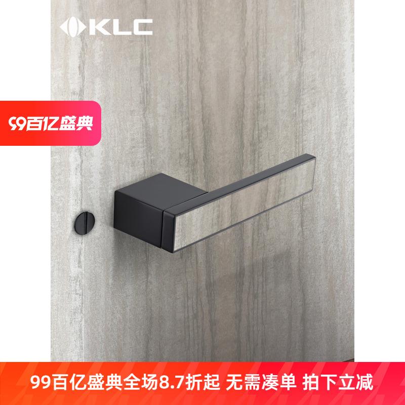 KLC意式极简门锁磁吸静音可镶嵌岩扳皮革木皮生态室内卫生间门锁