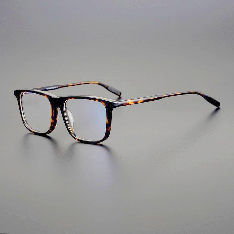 大尺码推荐 日本玳瑁方框眼镜框男 手工板材覆古大脸近视眼镜架变