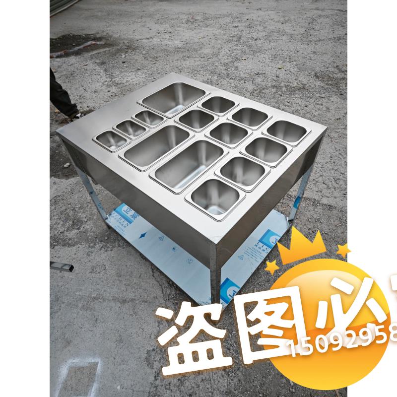不锈钢架子定制小吃摊用份数盒架子台子