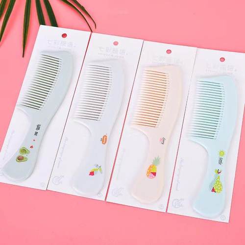 卡通可爱小梳子学生家用便携塑料密齿梳少女迷你随身印花梳子