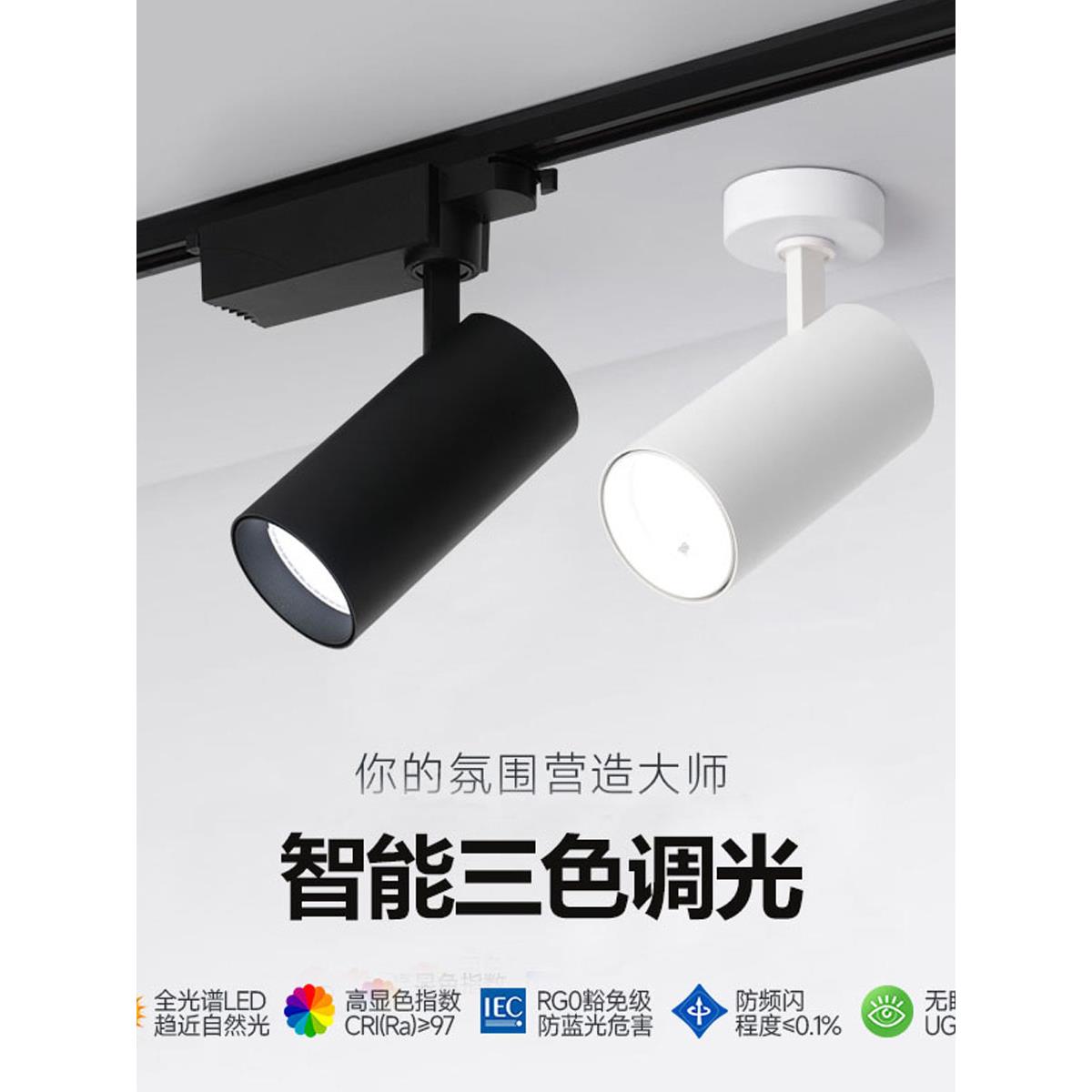 智能Led表面安装射灯芯天花板安装可调角度轨道射灯服装商店背景