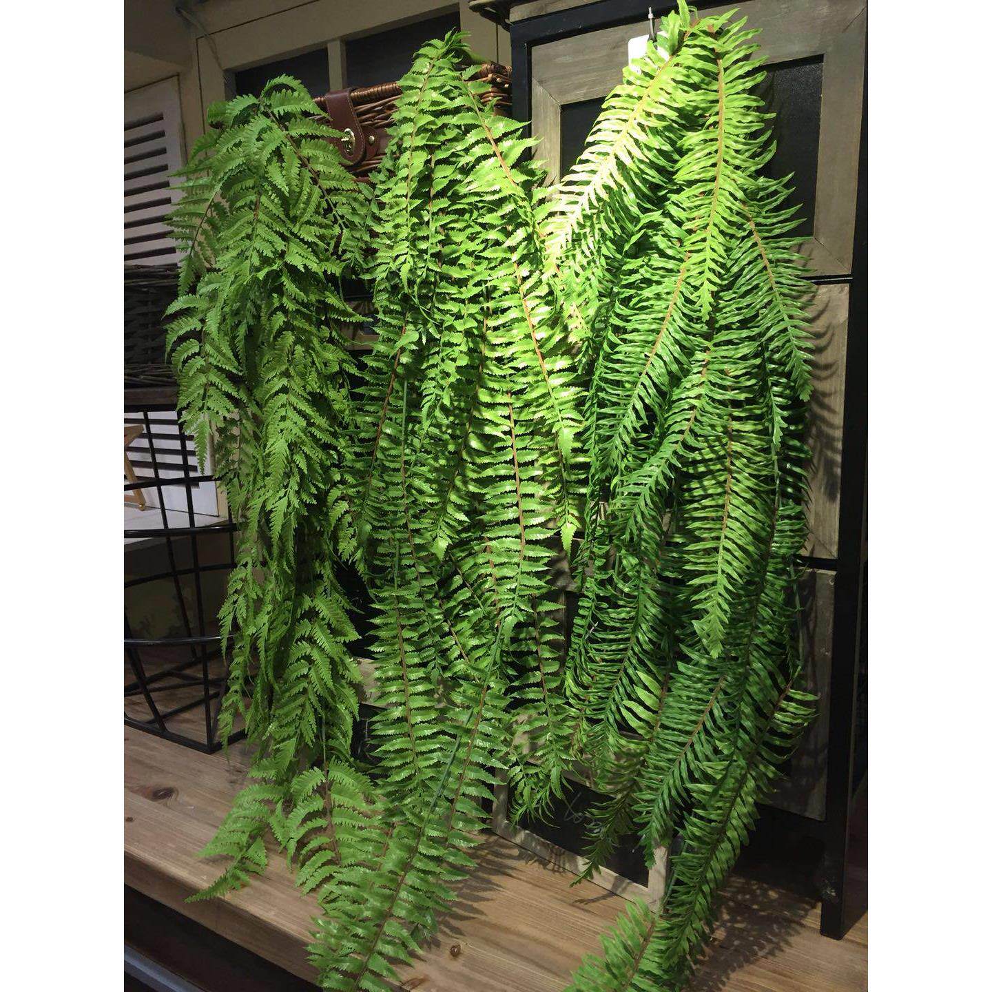 仿真蕨类植物高端波斯叶垂挂绿植 排草植物墙婚庆壁挂大把束蕨草