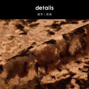 橘橙色进口天鹅绒沙发腰靠枕靠垫套 回声家居轻奢样板间抱枕新中式