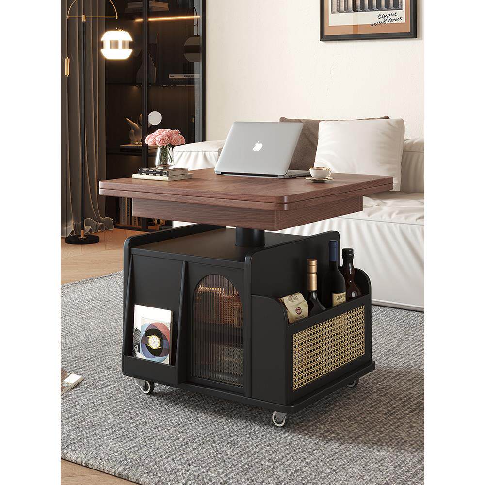 实木可移动升降折叠沙发边柜小推车阳台边几桌客厅创意轻奢角茶几