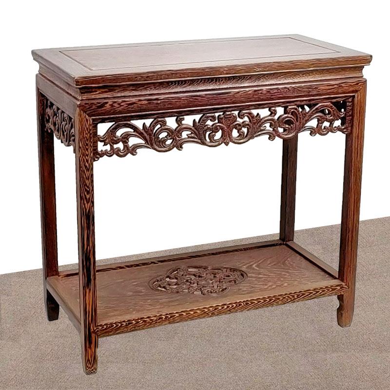 新中式花架实木鸡翅木花架落地式高端室内花几摆件展示架盆景架