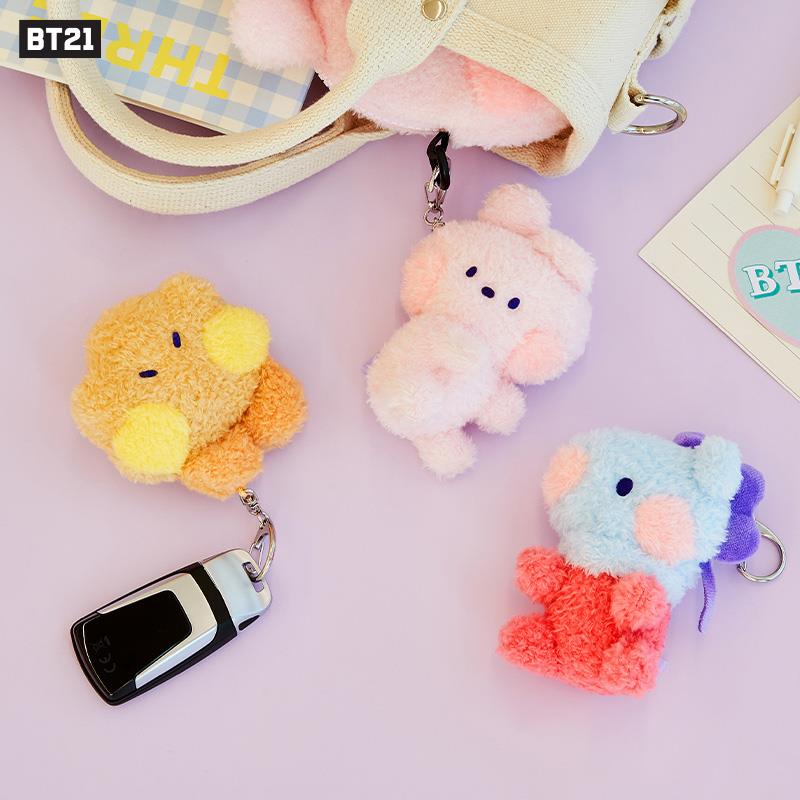 BT21 minini系列毛绒钥匙扣 动漫卡通公仔玩偶挂件