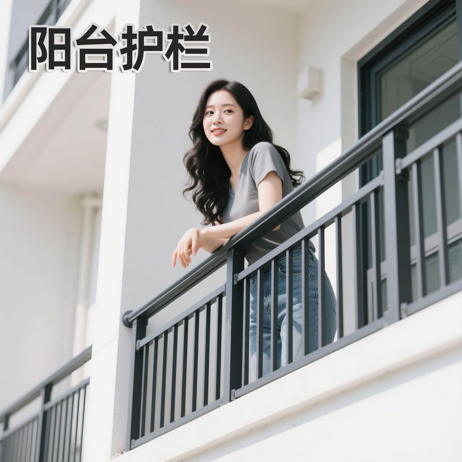 锌钢阳台护栏定制飘窗栏杆楼顶安全防护栏杆露台栅栏楼顶护栏