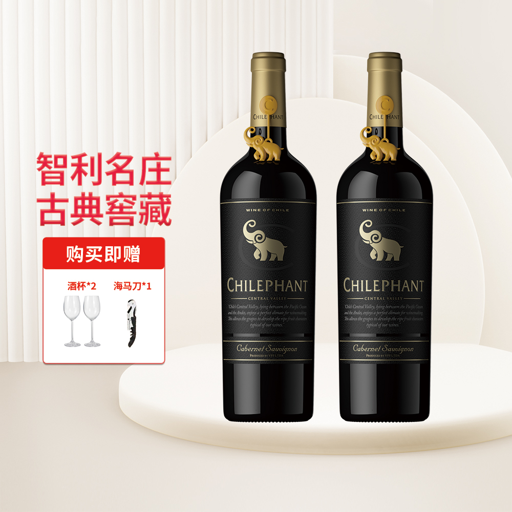智利进口赤霞珠干红葡萄酒 智象古典窖藏13.5度 高档聚会红酒晚安