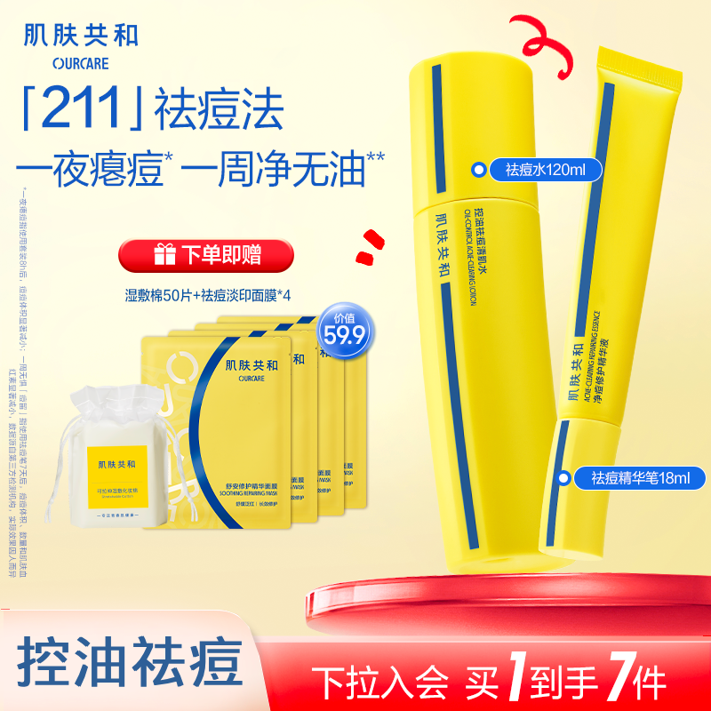 肌肤共和211祛痘套装去油控油