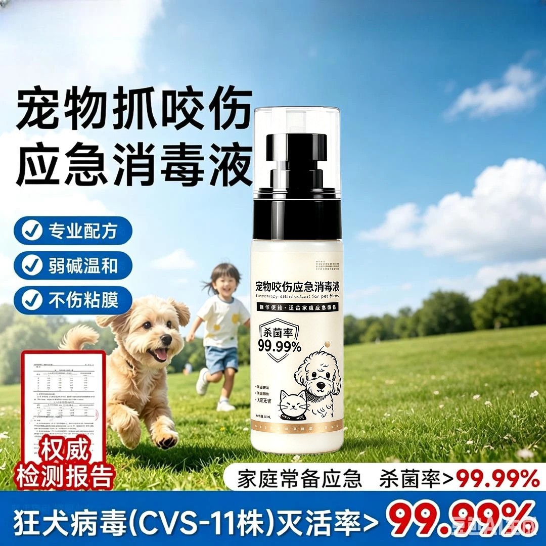 宠物猫狗狂犬灭活消毒喷雾