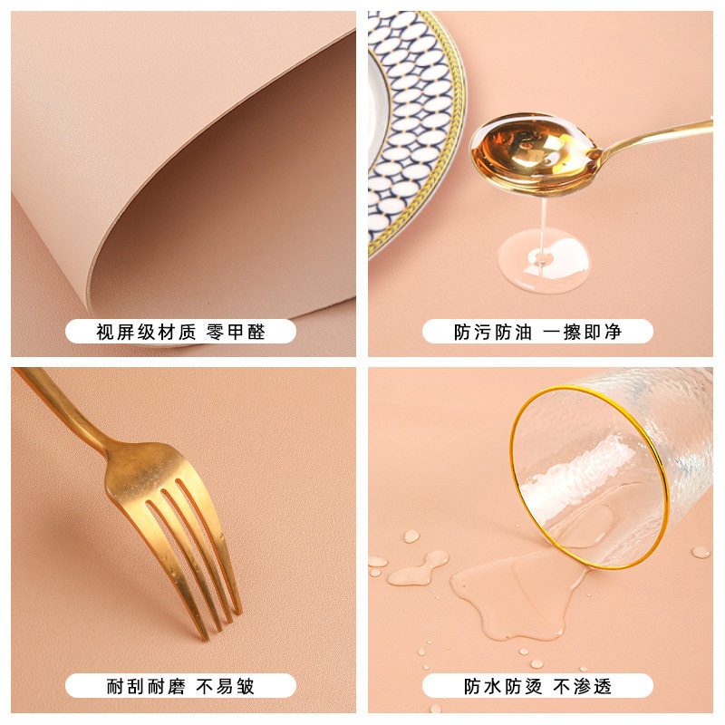 纯色皮革餐边柜鞋柜台面
