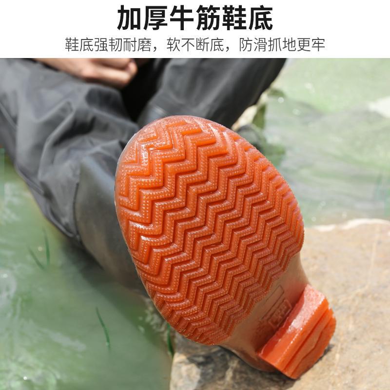 下水裤水库雨裤带雨鞋防
