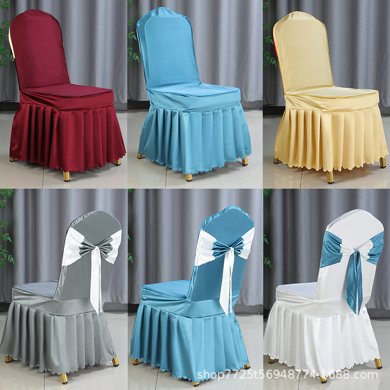 酒店饭店宴会专用椅子罩餐椅座椅凳子板凳木椅子通用椅蝴蝶结