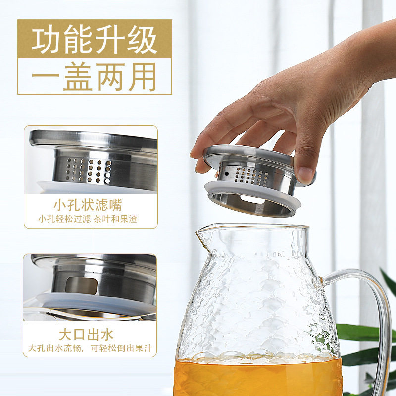 透明玻璃冷水壶高硼硅耐