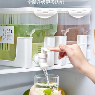 家用带龙头凉白开冷水壶柠檬水果茶壶冰箱凉水瓶饮料冰桶 夏季