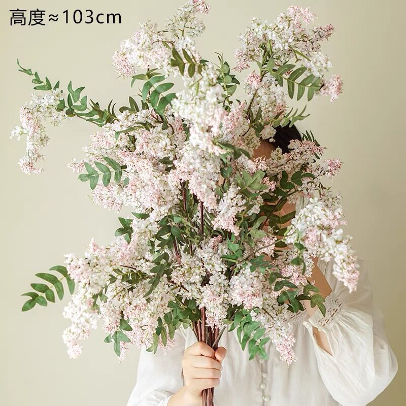 槐花树法式自然风单枝假