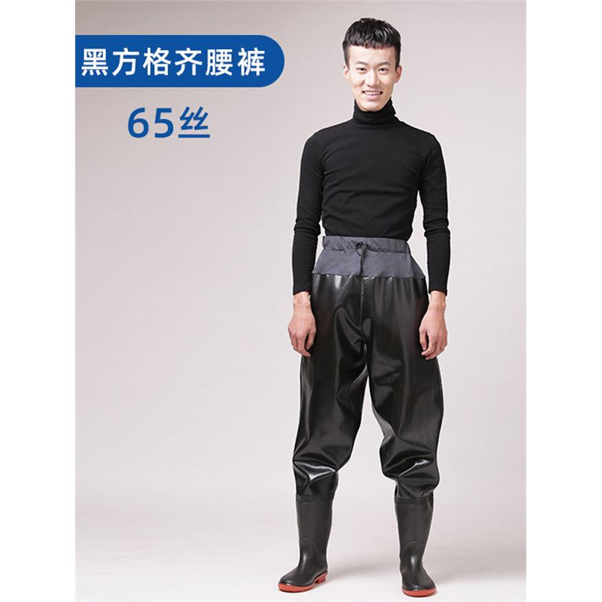 pvc防水半身连体雨裤男裤