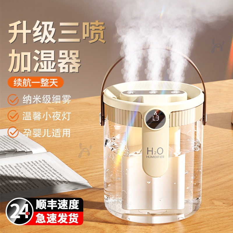 新款加湿器小型三喷大雾