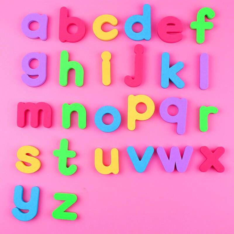 热销eva小写字母冰箱贴英文字母冰箱贴黑板磁性贴早教字母贴字母