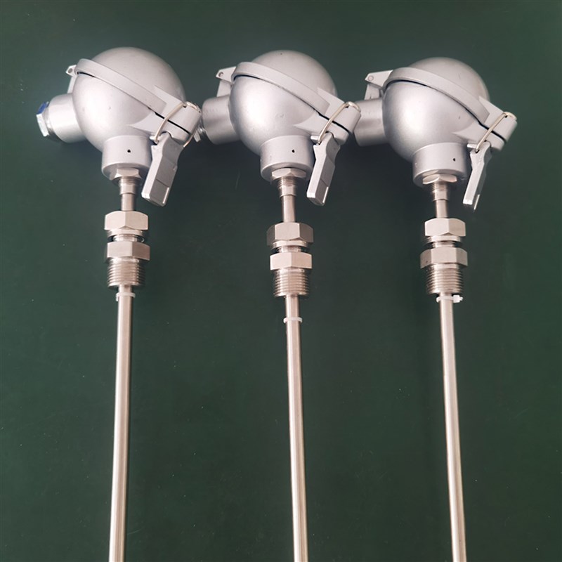 热销PT100铂热电阻温度传感器一体化温度变送器4-20mA热电偶测温