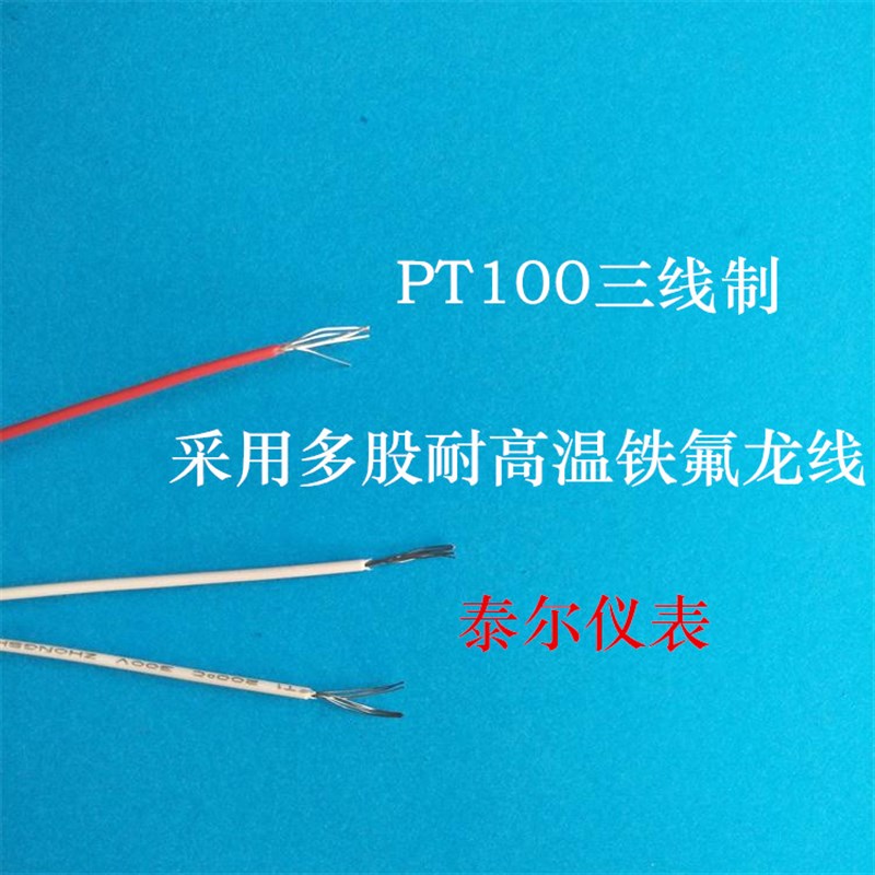 热销PT100裸装式贴片探头铂热电阻 二三芯温度传感器铁氟龙高温线