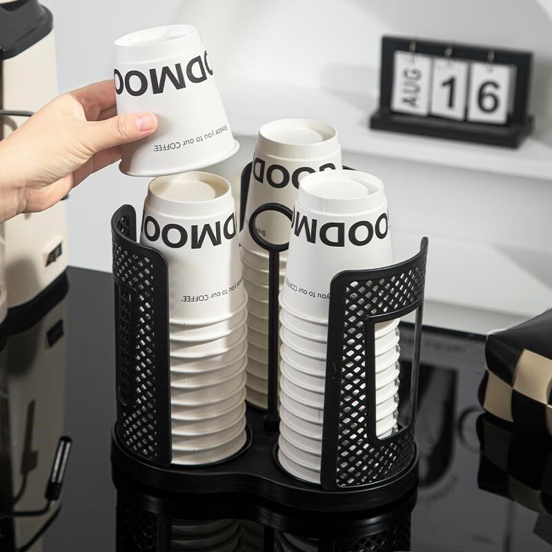 热销一次性杯子多功能旋转水杯架家用咖啡杯桌面大容量收纳整理取