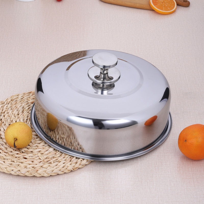 热销全钢蒸锅锅盖加高加厚不锈钢炒锅炖锅铁锅汤锅盖子圆形家用通