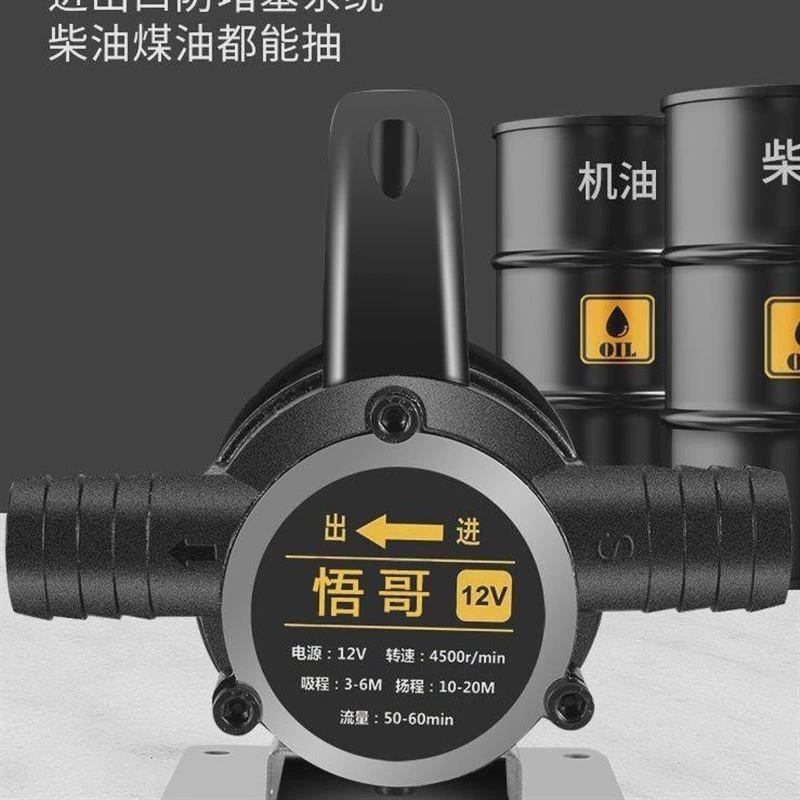 热销电动抽油泵抽水泵便携n式手提12V24V220V正反转大功率抽油抽