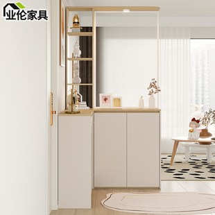 柜一体家用门厅柜简约客厅屏风隔断柜3W25 入户转角l型玄关柜鞋