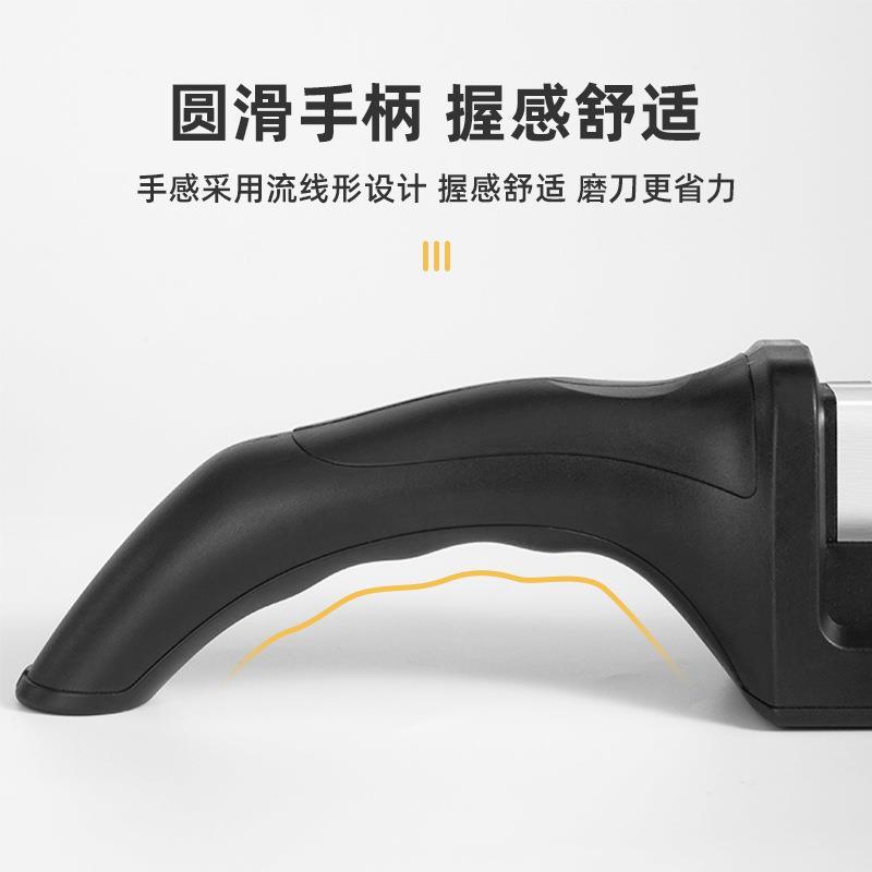 磨刀器家用磨刀神器快速磨菜刀三槽金刚砂磨刀石磨刀棒专业多功能