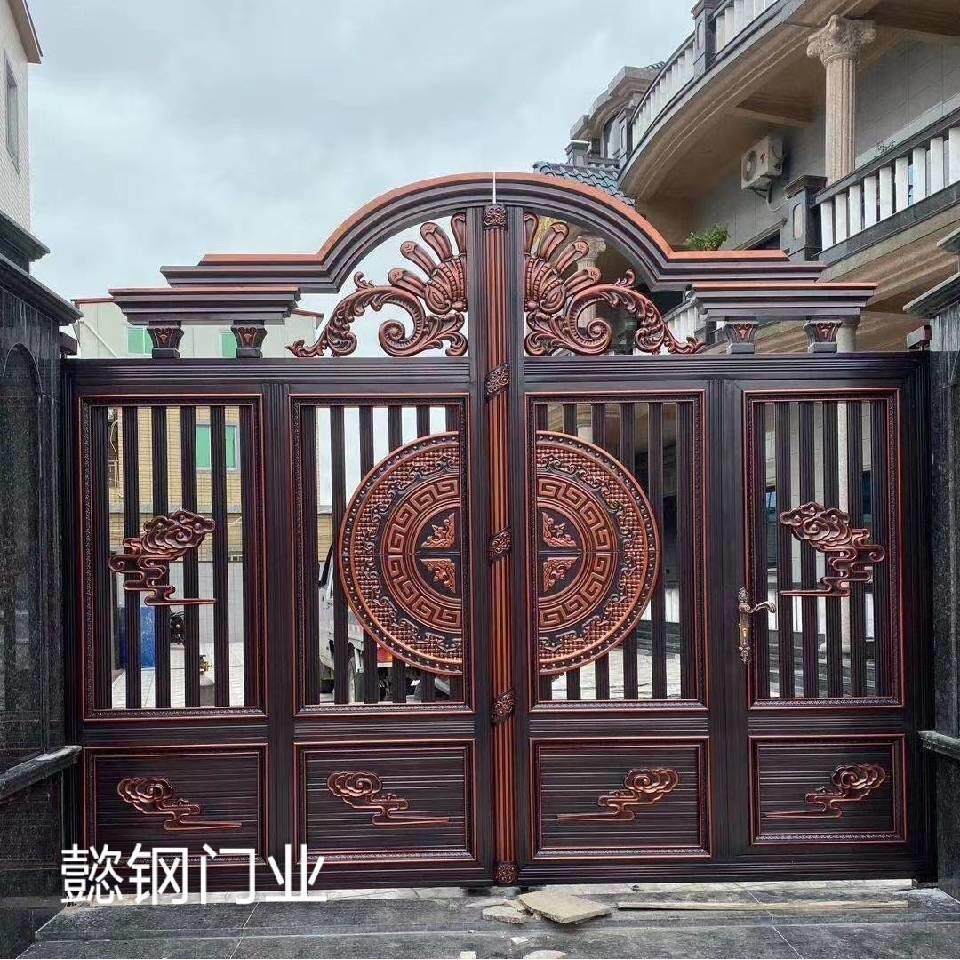 厂家直销不锈钢别墅庭院大门乡村院子电动折叠门平移门对开门