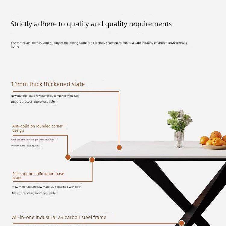 意大利长板岩餐桌和椅子组合现代轻豪华简单的家小公寓矩形高端餐,住宅家具,岩板餐桌,淘宝优惠券,粉丝福利购,淘宝优惠卷