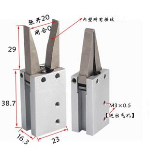 气动手指气缸支点开闭型小型夹爪短款MHC2-6D/MHCA2-6D/MHCJ2-10D