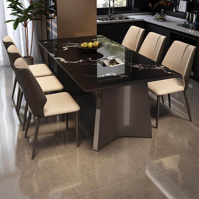 酷比得奢亮光超晶石奢石餐桌椅组合高端意式微晶石大理石长方形,住宅家具,岩板餐桌,淘宝优惠券,粉丝福利购,淘宝优惠卷