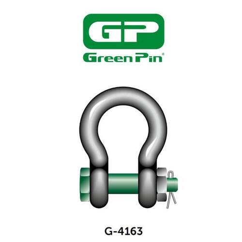 荷兰进口Greenpin大吨位 G4163弓形卸扣 带螺母D型C型耐高温合金