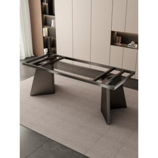 大理石桌腿奢石餐台脚支架岩板茶台底座不锈钢桌架大板桌脚桌子腿