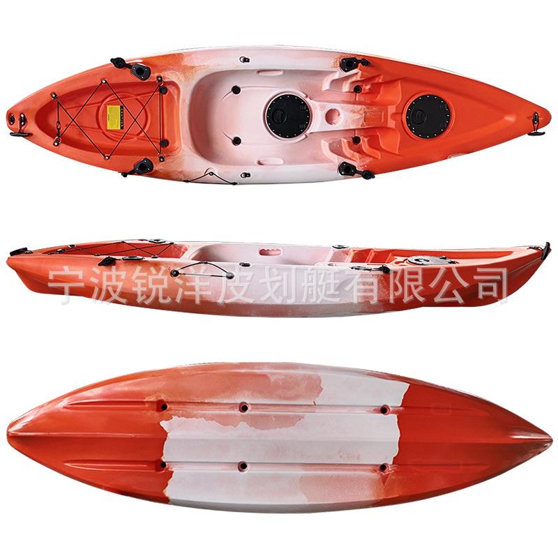 皮划艇工厂单人钓鱼艇塑料硬艇海洋舟独木舟户外平台舟滚塑渔船