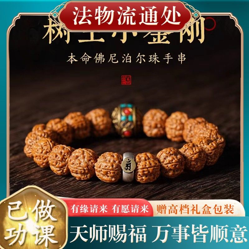 树王小金刚菩提子手串尼泊尔精品普文玩盘玩六核桃男款瓣手链女士