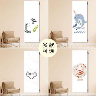 卡通竖款暖气片装饰罩家用布艺老式立式遮挡防尘防熏简约盖布定制