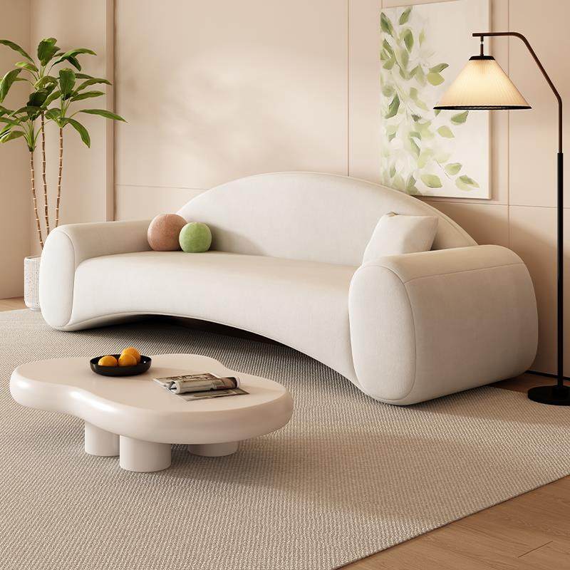 弧形沙发创意小户型公寓客厅现代简约个性美容院会客接待布艺沙发