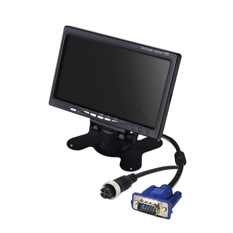 货车载7/9/10寸VGA四路监控录像机显示器倒车影像专用吸顶吊装屏