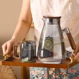 家用客厅待客水杯高档玻璃水具冷泡茶壶 乔迁茶具轻奢水壶茶杯套装
