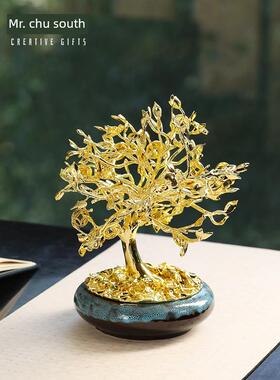 引进财富宝树饰品，手工艺品，新中国风桌面装饰，客厅门厅，办公